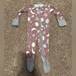 Little Sleepies Blue to the moon & back convertible zip
